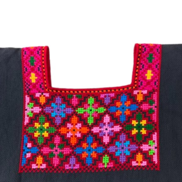 Handwoven Embroidered Colorful Mayan Huipil Authentic Artisan Made M/L - Picture 4 of 15
